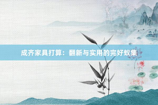 成齐家具打算:翻新与实用的完好蚁集