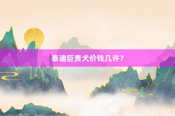 泰迪巨贵犬价钱几许？